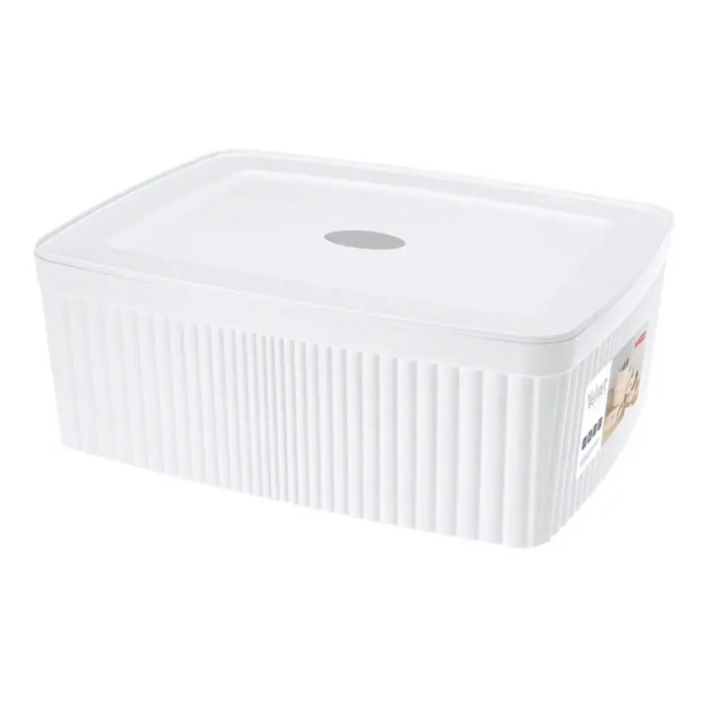 Контейнер для хранения с крышкой «VELVET», белый, 29,5*22,5*11 см, 6,55л
