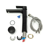 СМЕСИТЕЛЬ ДЛЯ УМЫВАЛЬНИКА ВЫСОКИЙ МОНОЛИТНЫЙ ЧЕРНЫЙ LM7209BL URSUS