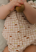 Боди из муслина (мелкая клетка)