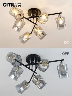 Citilux Клаус CL134165 Люстра потолочная Чёрная