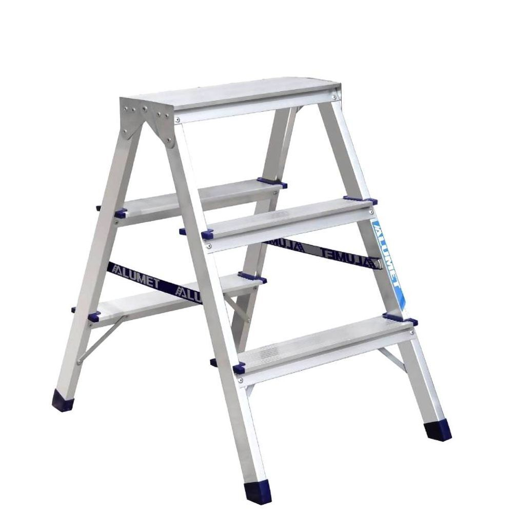 Стремянка 2 секц, 3 ступ, алюминий, 0.71 м, 150 кг, Alumet, 7203
