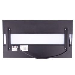 ULO-K16B 2x16W-4000K-L50 5W-RGB IP44 BLACK Светильник линейный светодиодный подвесной с фоновой подсветкой. Белый свет 4000К. Алюминий. Цвет черный. TM Uniel