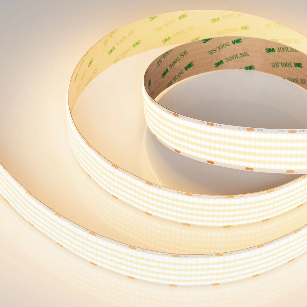 Светодиодная лента COB-X1600-30mm 24V Warm3000 (40 W/m, IP20, 5m) (Arlight, CRI>90) 052223