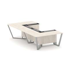 Steel Meet Стол переговорный П-образный KMK-PR.B.SP-07P Денвер Светлый/Графит Глянец/Металл Серый 16