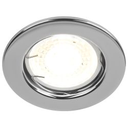 Светильник встраиваемый штампованный ЭРА ST1 CH под лампу MR16 GU5.3 хром | Штампованные встраиваемые светильники