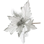 Украшение новогоднее «Пуансеттия - Ночь» 25 см, Серебро