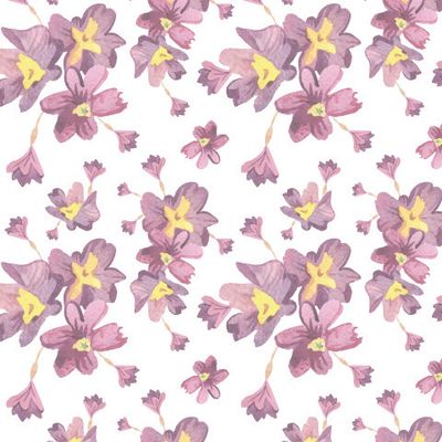 Бесшовный принт с примулами