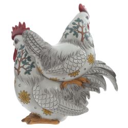 GAEM Фигурка декоративная "Петух с курицей", L23 W11,5 H27 см