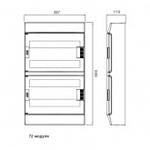 Шкаф настенный ABB Mistral41 72М (4x18) непрозрачная дверь, клеммы (1SLM004102A3110) 1SPE007717F9979