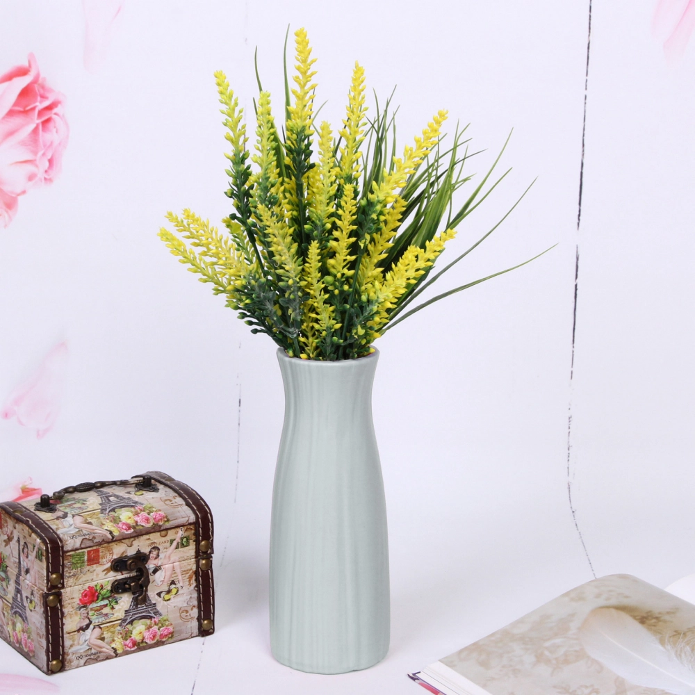 Ваза из пластика «Клэр» 7,5*20см цвет серый