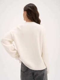 Джемпер с шерстью енота "Молоко" женский