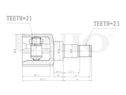 ШРУС внутренний левый UNIO CVJ-30054