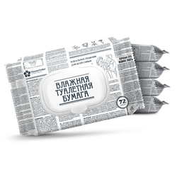Влажная туалетная бумага 360 шт / 5 упаковок