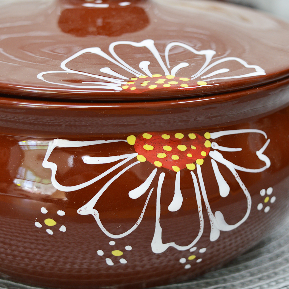 Пельменница малая "Ромашка" коричневая