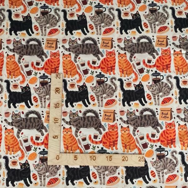 КОТЫ И КОФЕ, КУПОН 49 x 110 cм 1