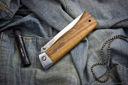 Складной нож НСК Стерх Х12МФ Полированный Орех Стальные Притины