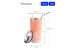 Термокружка RoadLike City Mug 570мл, коралл