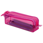 Пенал BRAUBERG с объемной "тракторной" молнией 1 отделение ПВХ 22х8х6 5 см "Ultra pink" (2 штуки в упаковке)