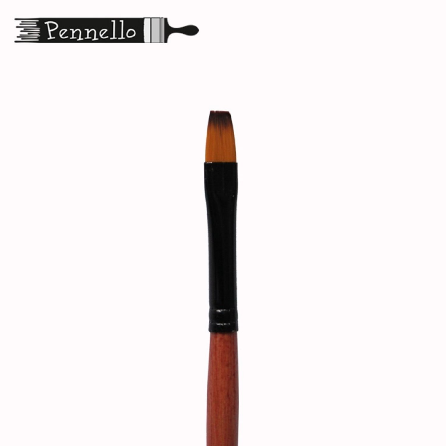 кисть Pennello жесткая синтетика плоская №8, короткая ручка