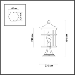 Уличный светильник Odeon Light Virta 4044/1B