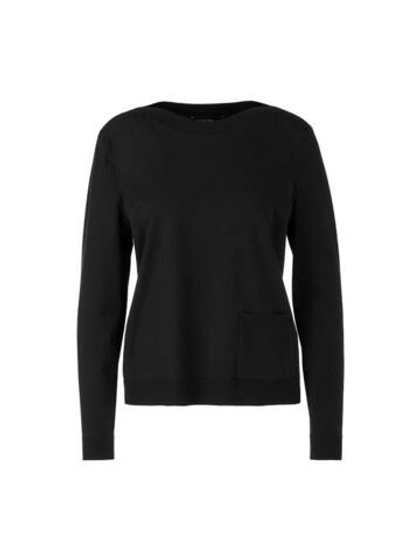 Marc Cain Джемпер базовый из вискозы с накладным карманом