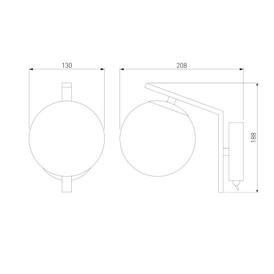 70132/1 / настенный светильник / хром