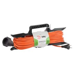 Удлинитель силовой ЭРА UFx-1-2x1.0-30m на рамке без заземления 1 розетка 30м ПВС 2х1мм2 | Силовые удлинители