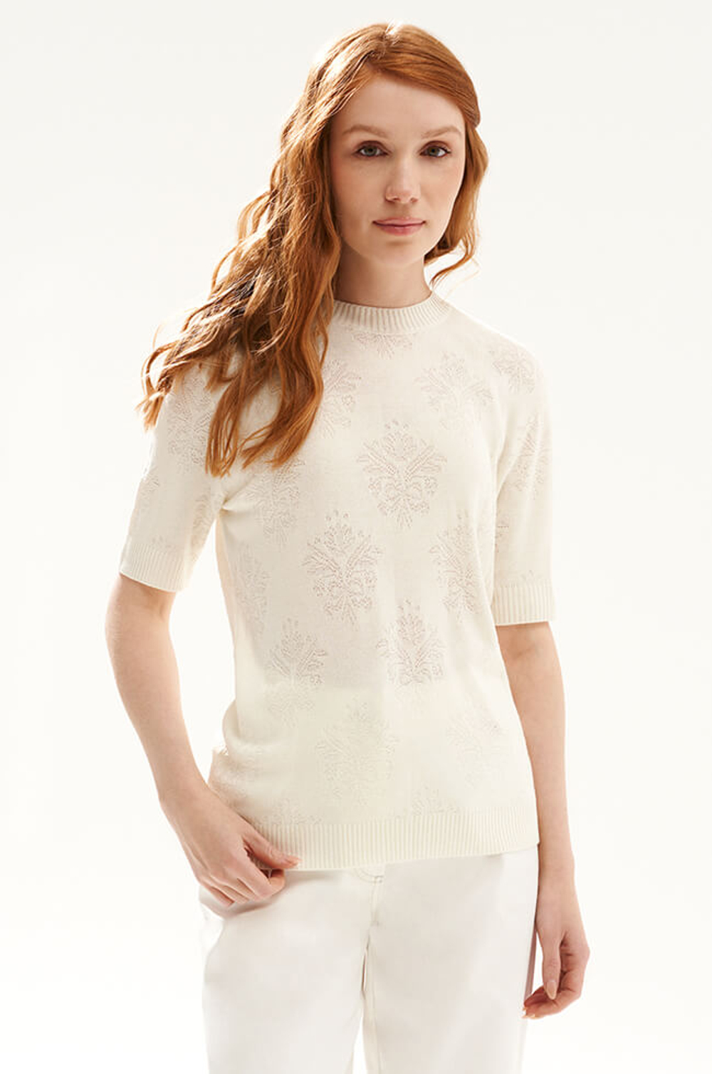 23536 Джемпер женский (молочный)