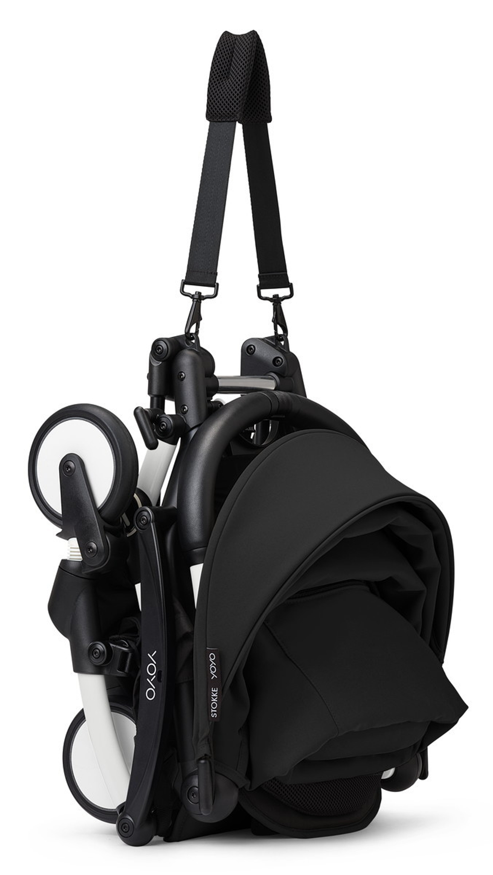 Коляска Stokke YOYO3 Newborn Shell рама белая White 2 в 1 Black