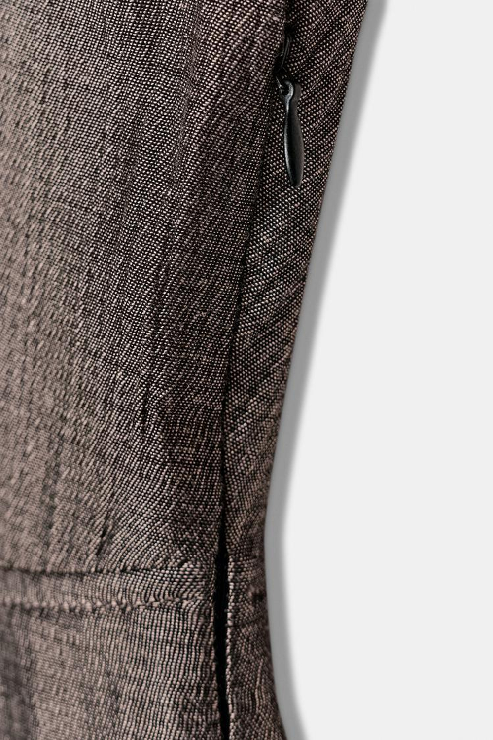 ZARA ПЛАТЬЕ МИДИ НА ЗАПÁХЕ, СЕРО-КОРИЧНЕВЫЙ