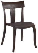 Стул пластиковый Papatya Toro-S Rattan, коричневый