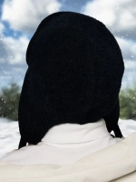 Шапка ушанка зимняя вязаная на флисе