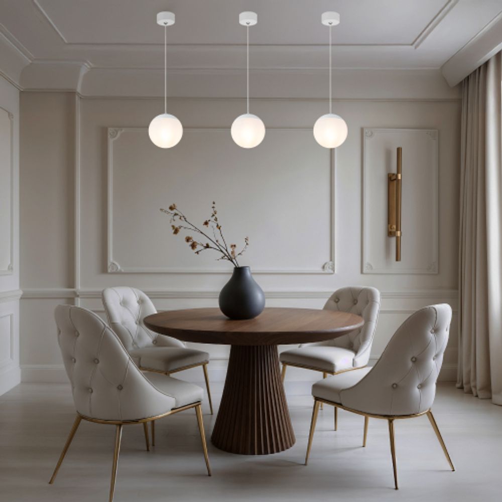 Светильник подвесной (подвес) ЭРА ADELAIDA PL35 WH G9 потолочный шар белый