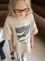 Летний костюм для девочки с лосинами