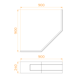 Экран для душевого поддона RGW NT/CL-S (900x900)