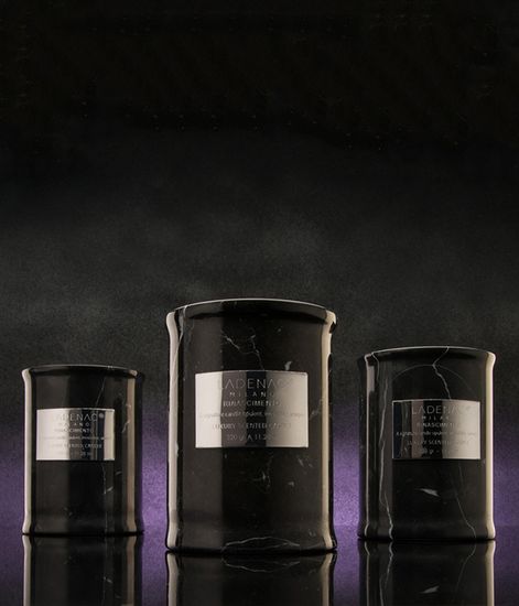 Bois Précieux d'Inde, свеча в мраморе Rinascimento collection, Ladenac Milano