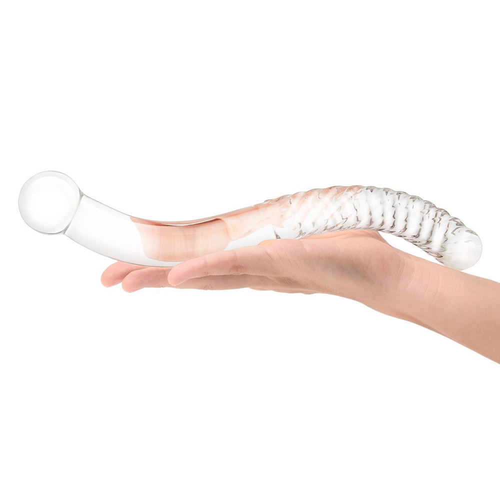 Стеклянный фаллоимитатор Glas Pelvic Wand, двусторонний, 28 см