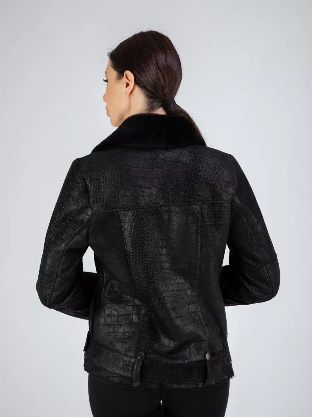 Дубленка авиатор натуральная зимняя