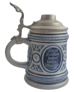 Кружка пивная (керамика с оловянной крышкой) Германия