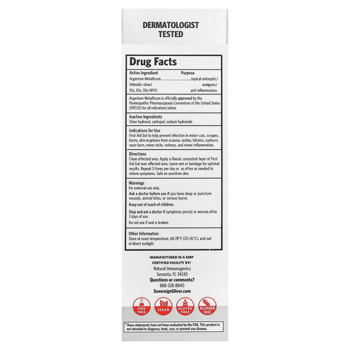 Sovereign Silver, гель для оказания первой помощи, 29 мл (1 жидк. унция)