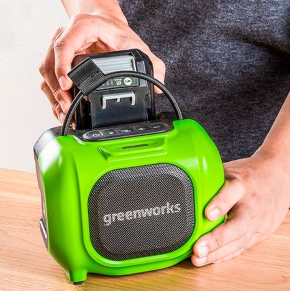 Портативная колонка Greenworks GPT-MNBS зеленый