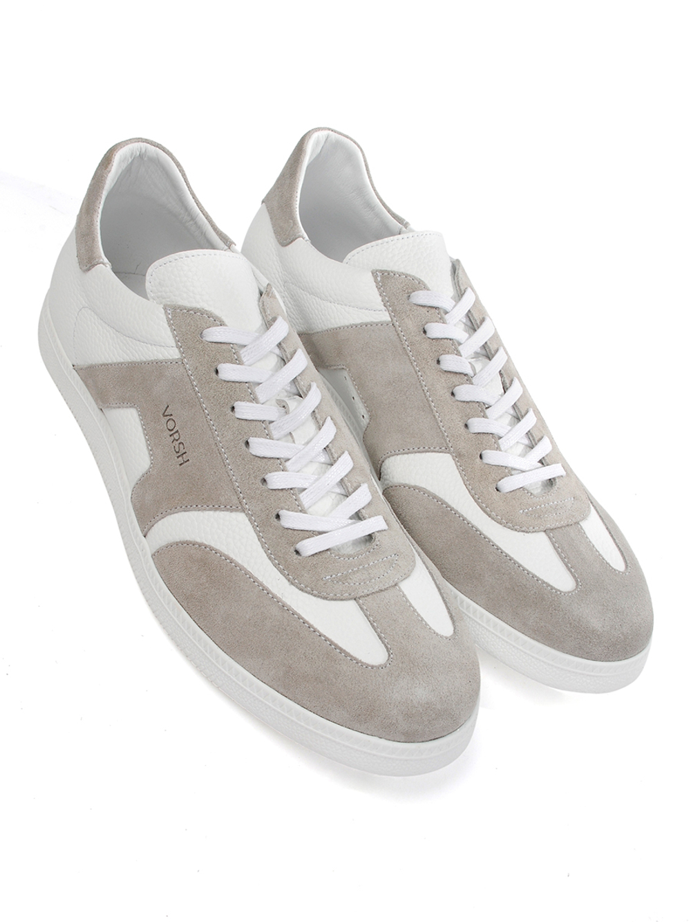 Универсальные кеды из замша белого цвета для мужчин V735