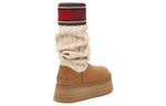 UGG Classic Sweater Letter Boot Chestnut Women"s
