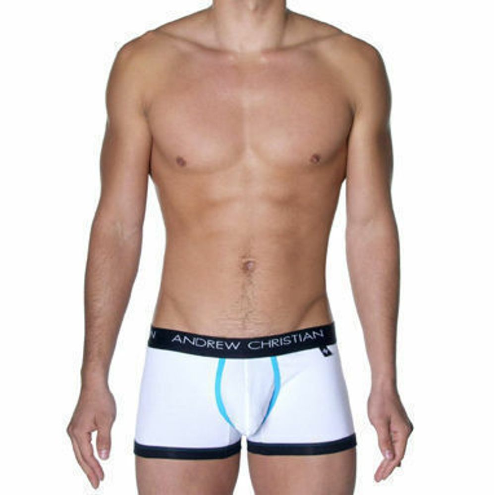 Мужские трусы хипсы белые Andrew Christian Flashlift Boxer Pro White