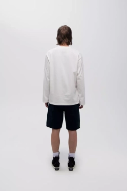 Лонгслив (S-BLACK) White