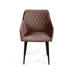 Стул с подлокотниками Robert, бархат коричневый 12