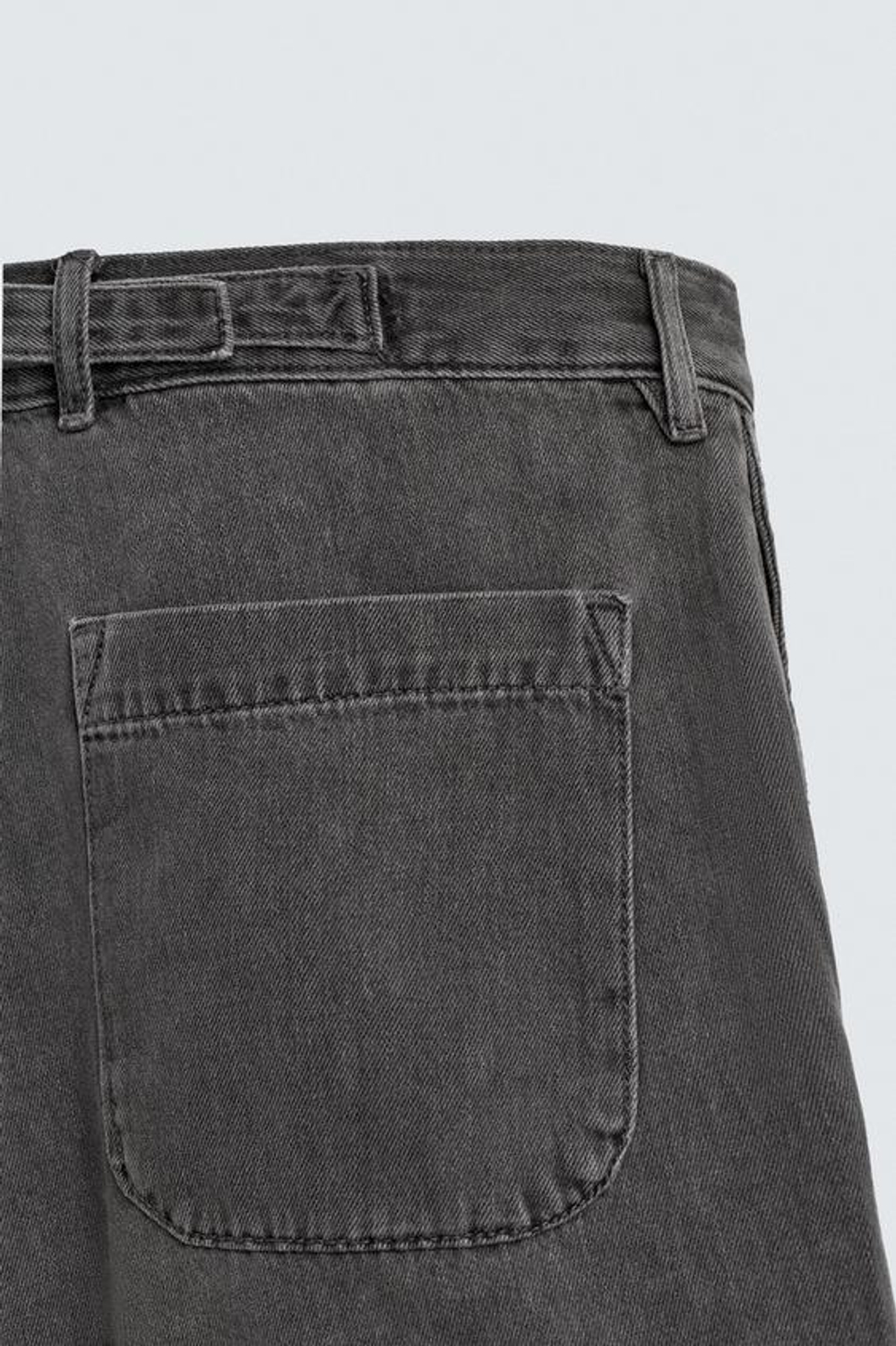 ZARA ДЖИНСОВЫЕ МИНИ-ШОРТЫ, УГОЛЬНЫЙ