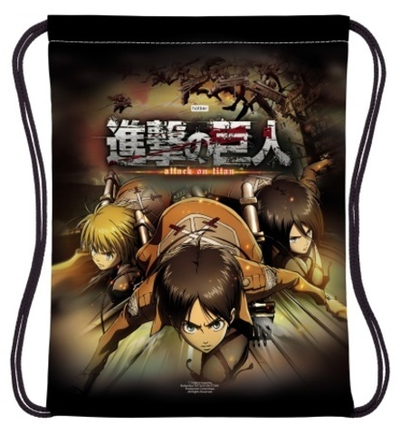 Мешок для сменной обуви Hatber Атака Титанов, 420х340 мм, с рисунком, полиэстер, 1 шт