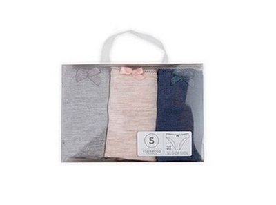 Набор из 3 однотонных трусиков-слип (Размер: L) (Цвет: разноцветный)