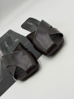 Босоножки женские эко-кожа арт. FECM 102-5 цвет "коричневый"